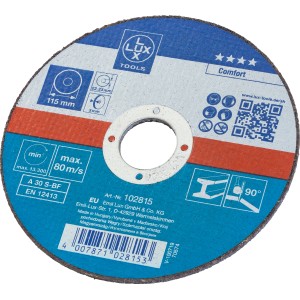 Disco da taglio LUX per metallo 115 mm, accessorio per smerigliatrice angolare.