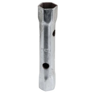 Chiave a tubo, esagonale, in metallo, per viti e dadi.
