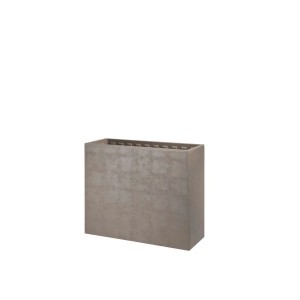 Vaso Swingmood in plastica con ruote 70 cm beige scuro
