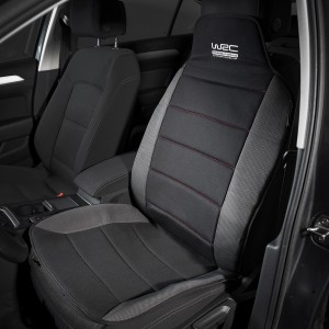 Coprisedile auto nero con logo WRC per accessori interni auto.