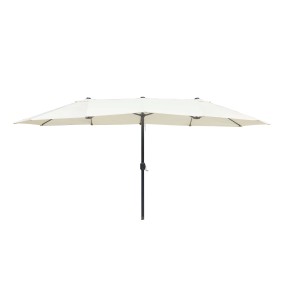 t.b.t. Ombrellone a braccio rettangolare color crema. Ideale per giardino e terrazza.