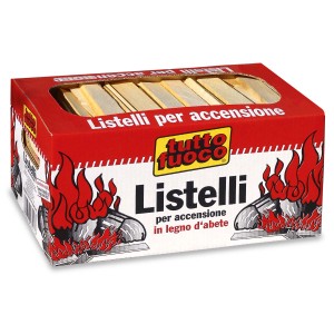 Listelli accendifuoco in scatola, combustibile per camino e grill.