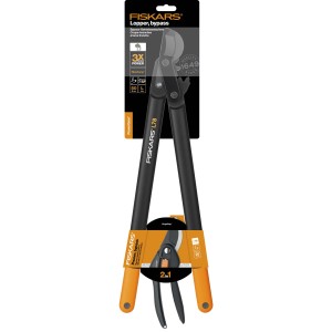 Cesoia a battente FISKARS L78, troncarami bypass con manici arancioni. Ideale per la potatura degli alberi.