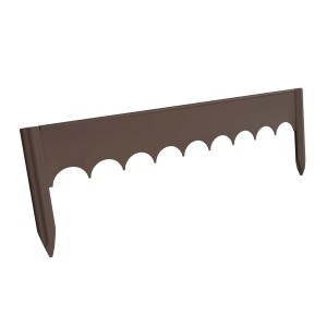 Bordura per aiuola marrone con motivo a onde.