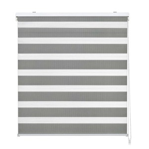 Tenda a rullo notte e giorno grigio chiaro 150 x 252 cm