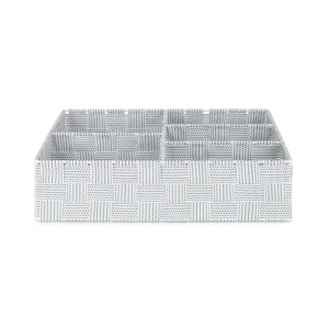 Organizer 5 scomparti Toronto bianco grigio 32x25x8 cm