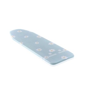 Copriasse da stiro Leifheit Cotton Classic, azzurro con margherite bianche, 125x40 cm, imbottitura 3mm.