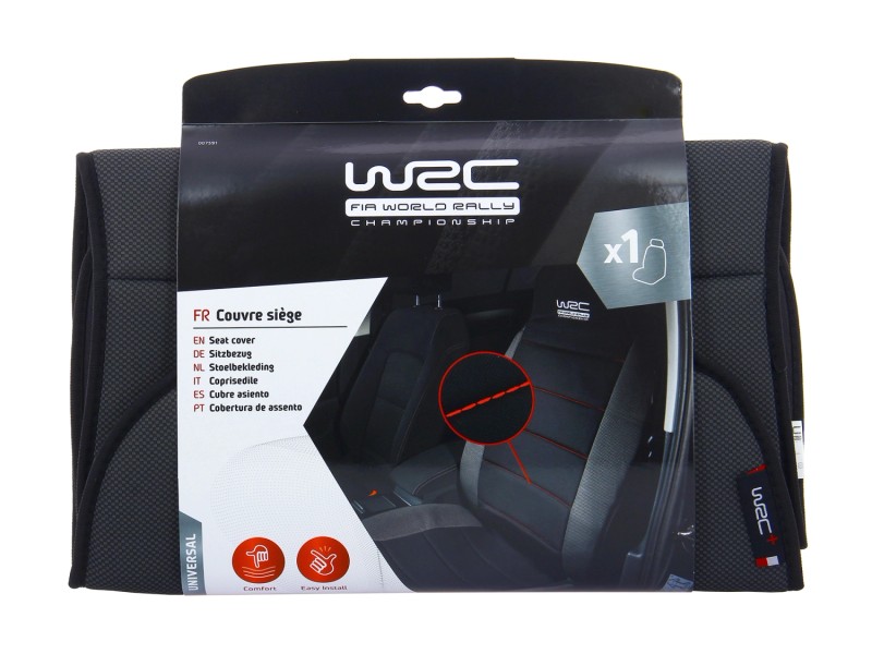 Coprisedile Auto WRC – Linea Rally, Nero/grigio, Con Rinforzo In Schiuma, Universale, Look Sportivo