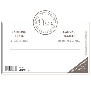 Cartone telato t.b.t., 50x60 cm, per pittura a olio e acrilico.