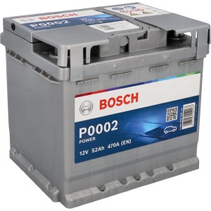 Batteria auto Bosch PowerLine SLI 52Ah/470A per un avviamento affidabile.