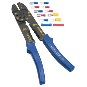 Set di pinze a crimpare LUX Classic con pinze e 100 capicorda.