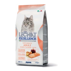 LeChat Excellence cibo secco per gatti, Adult, con salmone, 1.5kg.