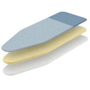 Copriasse da stiro 3 strati cotone bio parking zone con clip 140x55 cm