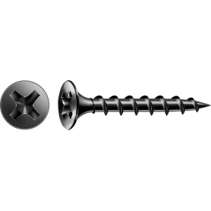 Vite Gix a testa di tromba, 3.9x55mm, filettatura grossa, fosfatata, per cartongesso.