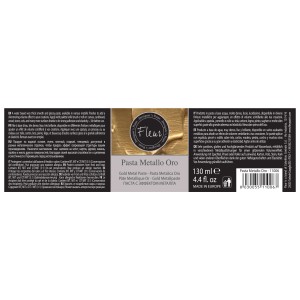 Pasta metallica dorata per progetti fai-da-te. Ideale per l'artigianato e la decorazione creativa.