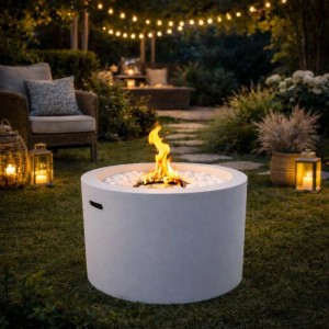 Camino a bioetanolo giardino Divina Fire Rodi 3,5 kW Ø47,5 cm bianco