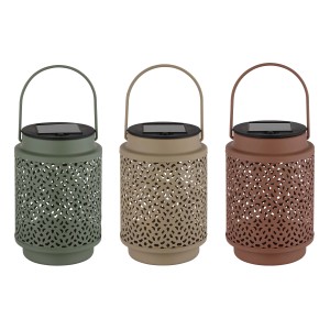 Lampada solare metallo LED 12 pz per display 200mAh 1,2V Ø80xH100 mm