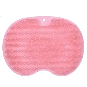 Spazzola massaggiante per piedi rosa per doccia, accessorio doccia.