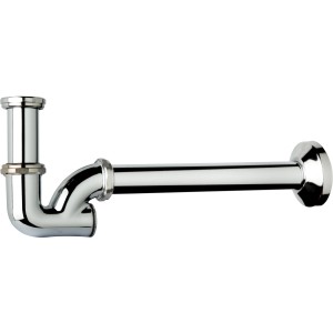 Sifone cromato per lavabo, dettaglio.