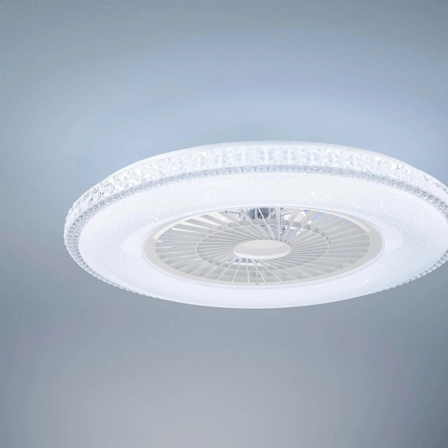 Plafoniera LED ventilatore Borea 46W 5500LM CCT dimm 59,5x15,5 cm bianco_2