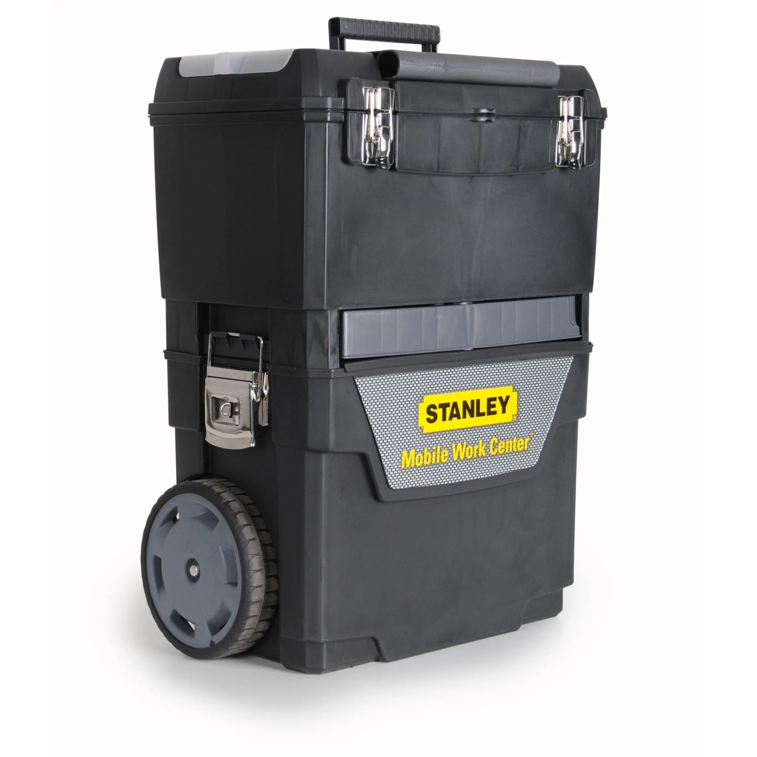 Stanley officina mobile con ruote 1-93-968, postazione di lavoro mobile con ruote e maniglia.