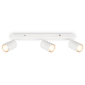 Barra 3 faretti LED Tib 44x5,5x8,5 cm bianca
