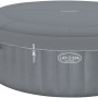 Bestway LAY-Z-SPA Santorini HydroJet Pro, vasca idromassaggio gonfiabile rotonda grigia con copertura e pompa.