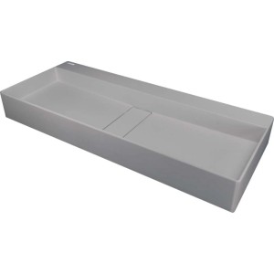 Lavabo appoggio rett Placetas Idrostile copripiletta 400x120 mm Grig met