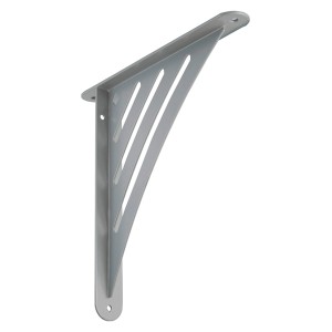 Mensola OBI Keto, alluminio argento, 200x190mm, per ripiani e mensole a muro fino a 30kg.