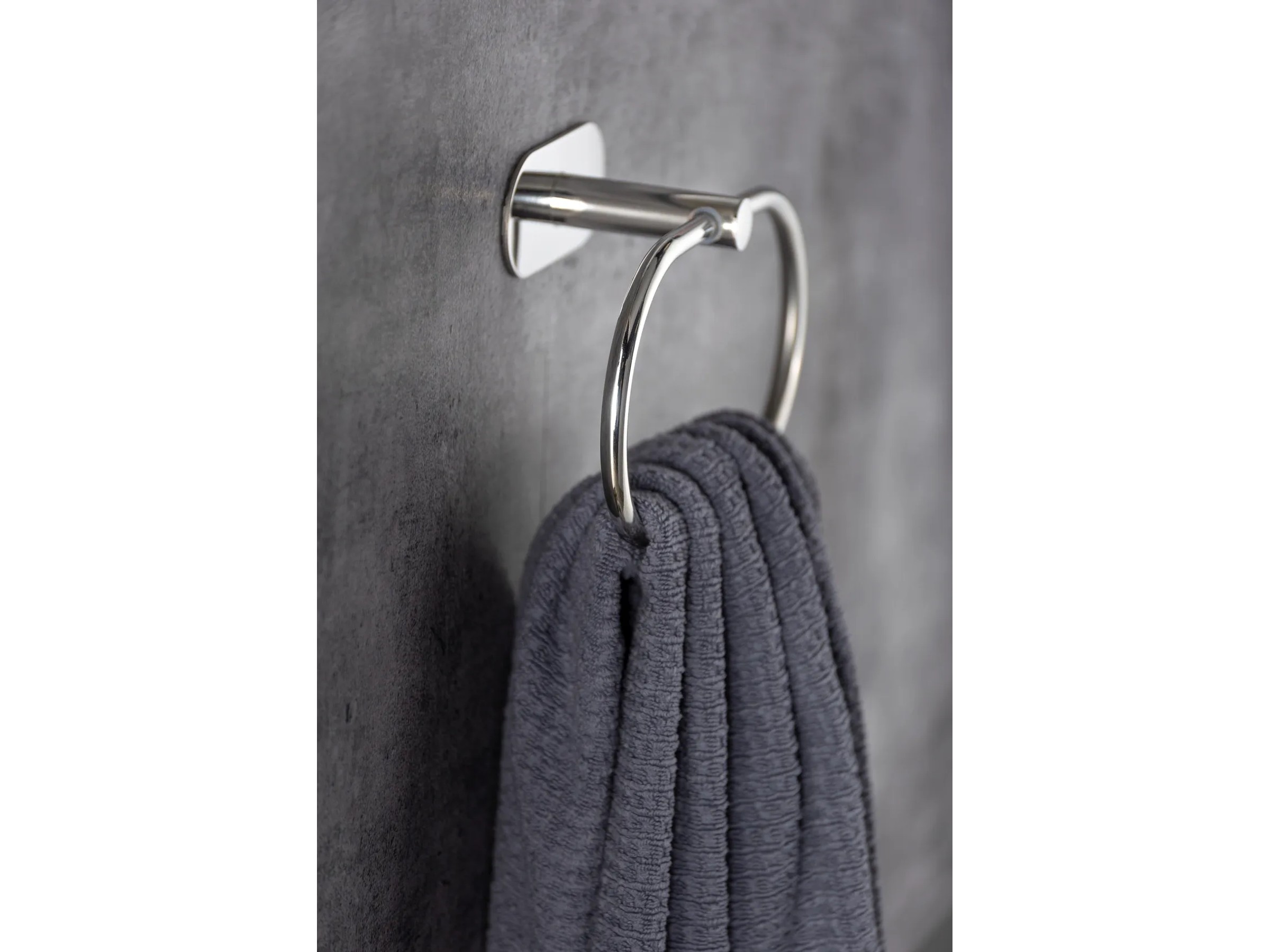 Porta Asciugamani Ad Anello Bremermann® Serie Bagno Piazza – Acciaio Inox Satinato, Dimensioni 21,5x12,5x5 Cm