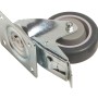 Rotella girevole con freno, gomma, Ø 100mm, portata 150kg.