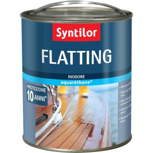 Barattolo blu scuro di vernice per barche Syntilor Flattering. Protezione 10 anni.
