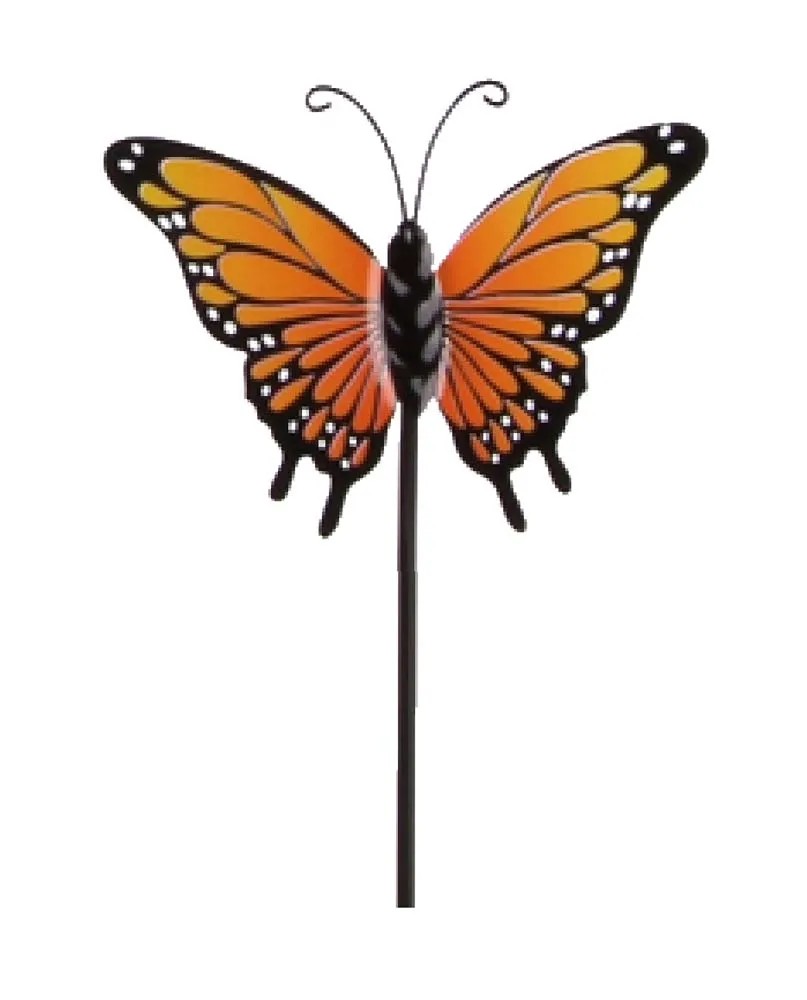 Primus Farfalla In Metallo Decorativa 35x25 Cm Ciano - Scultura Da Parete Per Interni Ed Esterni
