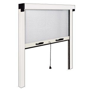 t.b.t. zanzariera avvolgibile per finestre, telaio bianco