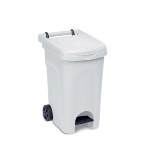 Pattumiera bianca t.b.t. a pedale con ruote e coperchio per il negozio online OBI.