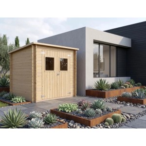 Casetta da giardino in legno Ortigia sp 19 mm H195xL198xP198 cm