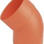 Curva per tubo di scarico arancione per impianti idraulici.