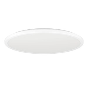 Plafoniera LED Eglo Rovito bianca e rotonda, diametro 50 cm, in plastica.