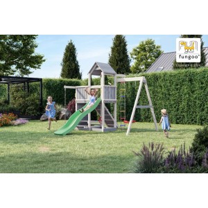 Gioco da giardino Activer con scivolo e altalena 390x285xh262 cm