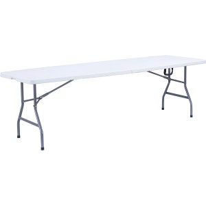 Tavolo pieghevole bianco per birreria, ideale per feste e sagre.