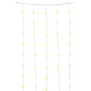 Catena luminosa t.b.t. con stelle gialle per esterni.