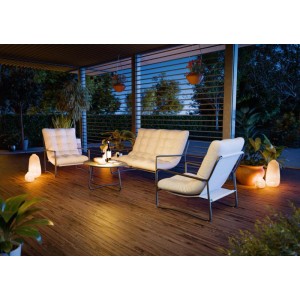 Salotto da giardino Patterson grigio chiaro 4 posti