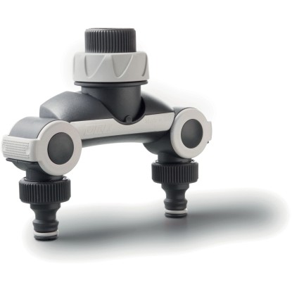 Presa rubinetto G.F. doppia uscita filetto 3/4" - Grigio