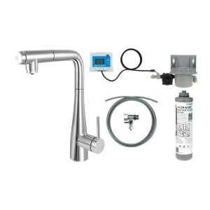 Rubinetto cucina Idrostile bocca estraibile filtro grigio