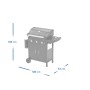 Dimensioni del barbecue a gas t.b.t.: 108x108x53 cm.