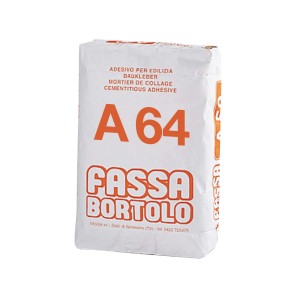 Sacco di Fassa Bortolo A64, malta adesiva per intonaci e finiture.