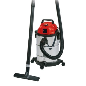 Einhell TC-VC 1820 S aspiratore solidi-liquidi in acciaio inox con accessori.