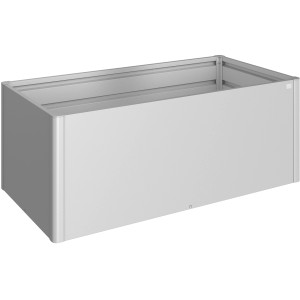 Aiuola rialzata Biohort, dimensioni 2x1 m, in metallo argentato. Ideale per giardino e piante.