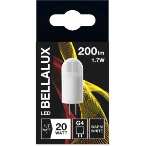Lampadina LED Bellalux G4, 1.8W, bianco caldo, 200 lumen. Base a pin compatta per attacco GU4.