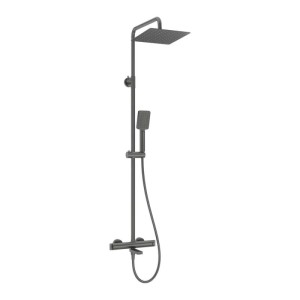 Colonna doccia con miscelatore vasca termostatico Idrostile titanio 250x250 mm